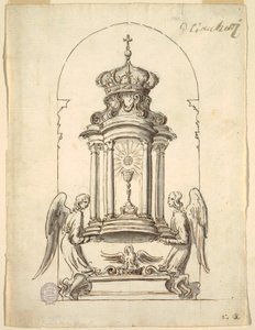 Entwurf für eine Tabernakeltür aus Bronze, ca. 1725 von G B C