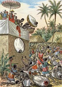 Menschenopfer in Afrika, ca. 1900