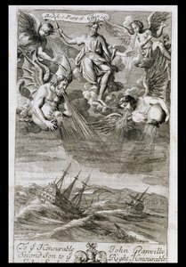 Jupiter entfesselt einen Sturm auf dem Ozean, Illustration aus Buch 1 Teil 6 Kapitel 16 von 