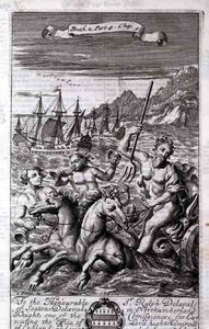 Neptun in seinem Wagen, Illustration aus Buch 2 Teil 4 Kapitel 5 von 