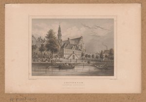 Ansicht der Westerkerk in Amsterdam von der Keizersgracht Amsterdam, Westerkerk Keizersgracht (Titel auf Objekt) von G. Hess