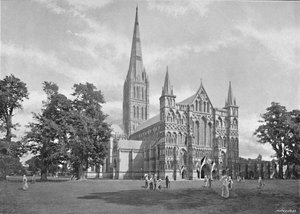 Kathedrale von Salisbury: Westfassade, ca. 1896