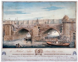 St Mary und Chapel Locks werden abgerissen, London Bridge, 1829 von G Yates