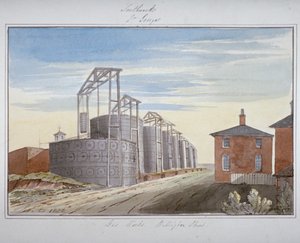 Ansicht der Gaswerke in der Pocock Street, Southwark, London, 1826 von G Yates