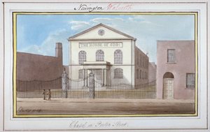 Ansicht der Kapelle in der Penton Street, Southwark, London, 1825 von G Yates