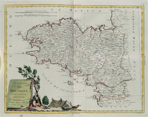 Golf von Bretagne, Stich von G. Zuliani aus Band I des Neuesten Atlas, veröffentlicht in Venedig 1777 von Antonio Zatta, Privatsammlung von G. Zuliani