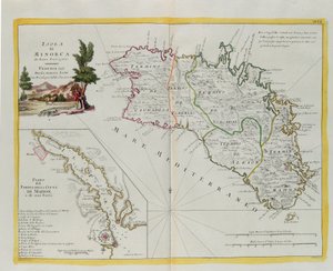 Insel Menorca und der Plan des Hafens und der Stadt Mahon und ihrer Festungen, Stich von G. Zuliani aus Band I des "Neuesten Atlas" veröffentlicht in Venedig 1778 von Antonio Zatta, Privatsammlung von G. Zuliani