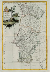 Königreich Portugal, Stich von G. Zuliani aus Band I des Neuesten Atlas, veröffentlicht in Venedig 1776 von Antonio Zatta, Privatsammlung von G. Zuliani