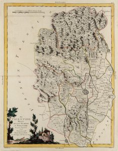 Landgebiet des Staates Veneto: Gebiet von Vicenza, aufgeteilt in seine Bistümer und Magistraturen, Gravur von G. Zuliani aus Band II des "Neuesten Atlas" veröffentlicht in Venedig 1782 von Antonio Zatta, Private Sammlung von G. Zuliani
