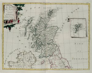 Das Königreich Schottland, Stich von G. Zuliani aus Band I des Neuesten Atlas, veröffentlicht in Venedig 1776 von Antonio Zatta, Privatsammlung