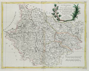 Die Palatinate von Posen, Gnesen, Brześć, Kalisch und Inowrocław, Stich von G. Zuliani aus Band III des "Neuesten Atlas" veröffentlicht in Venedig 1781 von Antonio Zatta, Privatsammlung von G. Zuliani