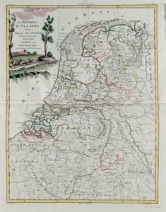 Die Republik Holland, aufgeteilt in ihre Provinzen, Stich von G. Zuliani aus Band I des Neuesten Atlas, veröffentlicht in Venedig 1776 von Antonio Zatta, Privatsammlung