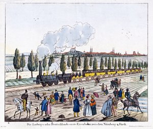 Eröffnung der Nürnberg-Fürth Eisenbahn, 7. Dezember 1835