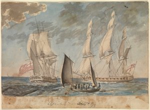 Zwei kleine Fregatten der Royal Navy