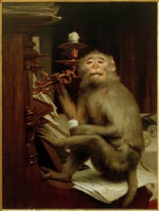 Affe am Klavier von Gabriel Cornelius Ritter von Max