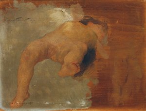 Liegender Putto von Gabriel Ferrier