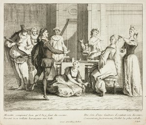 Platte aus Livre de Scènes Comiques von Gabriel Huquier