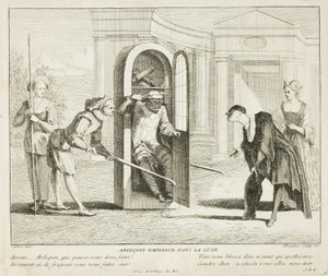 Platte aus Livre de Scènes Comiques von Gabriel Huquier