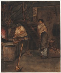 Studie für Die Schmiede: Erinnerung an Le Tréfort von Gabriel Huquier