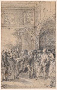 Bauer bittet um Erlaubnis, die Tochter eines Edelmanns zu heiraten von Gabriel Jacques de Saint Aubin