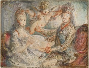 Ludwig XVI. und Marie-Antoinette von Amor gekrönt
