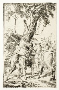 Die Flucht von M. de Belle-Isle, Gefangener in den Attakapas, Platte vier aus Les Nouveaux Voyages aux Indes Occidentales von Gabriel Jacques de Saint Aubin
