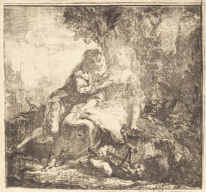 Die zwei Liebenden von Gabriel Jacques de Saint Aubin