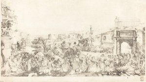 Triumph des Pompeius in Rom von Gabriel Jacques de Saint Aubin