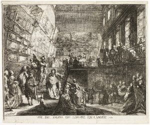 Ansicht des Salons im Louvre im Jahr 1753 von Gabriel Jacques de Saint Aubin