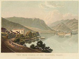 Ansicht von Stresa der Schönen Insel (Isola Bella, Lago Maggiore), vor 1820 von Gabriel L. and Lory Mathias G.  Lory
