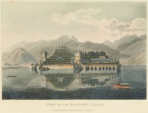 Ansicht der Schönen Insel (Isola Bella, Lago Maggiore), vor 1820