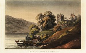 Ruinen der mittelalterlichen Burg Ringgenberg am Brienzersee, Kanton Bern, Schweiz von Gabriel Ludwig (after) Lory