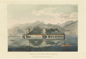 Ansicht der schönen Insel Isola Bella, Lago Maggiore, vor 1820 von Gabriel Ludwig Lory