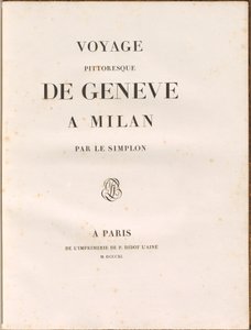Malereireise von Genf nach Mailand über den Simplon von Gabriel Ludwig Lory, Mathias Gabriel Lory