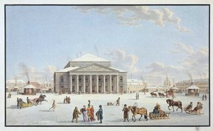 Ansicht des Bolschoi-Theaters in St. Petersburg, frühes 19. Jahrhundert