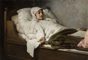 Die Seherin von Prevorst im hohen Schlaf, 1892 von Gabriel Max