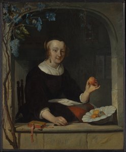 Eine Frau am Fenster von Gabriel Metsu