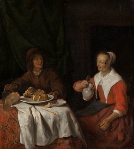 Mann und Frau bei einer Mahlzeit