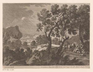 Landschaft mit Rast auf der Flucht nach Ägypten