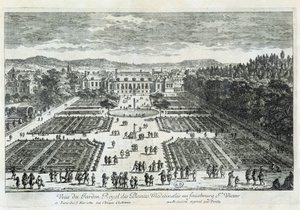 Ansicht des Jardin des Plantes im 17. Jahrhundert, von Perelle
