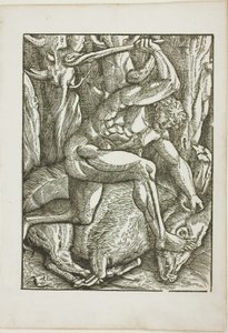 Die Arbeiten des Herkules: Herkules bezwingt den erymanthischen Eber von Gabriel Salmon