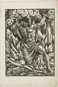 Die Arbeiten des Herkules: Herkules auf dem Scheiterhaufen von Gabriel Salmon