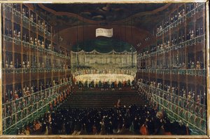 Ein Mahl im San Benedetto Theater - Empfang zu Ehren der Prinzen des Nordens von Gabriele Bella
