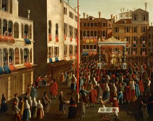 Italien, Venetien, Venedig, Messe auf dem Campo San Luca