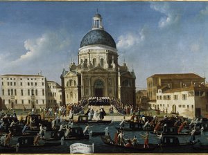 Die Hochzeit einer adligen Dame in Santa Maria della Salute von Gabriele Bella