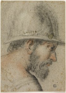 Profilkopf eines Soldaten mit Helm von Gabriele Caliari