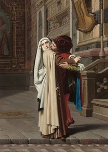 Die Umarmung von Fra Filippo Lippi und Lucrezia Buti, 1871 von Gabriele Castagnola
