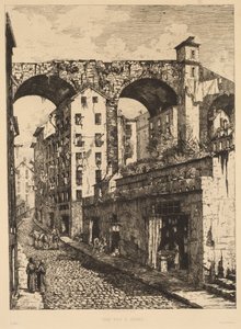 Eine Straße in Genua, 1878