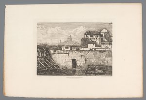 Ansicht der Ruine des Hôtel de Bretonvilliers