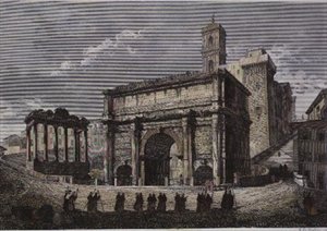 Bogen des Septimus VI, Das Forum, Rom, aus einer Serie von Gaetano Cottafavi, ca. 1850 von Gaetano Cottafavi